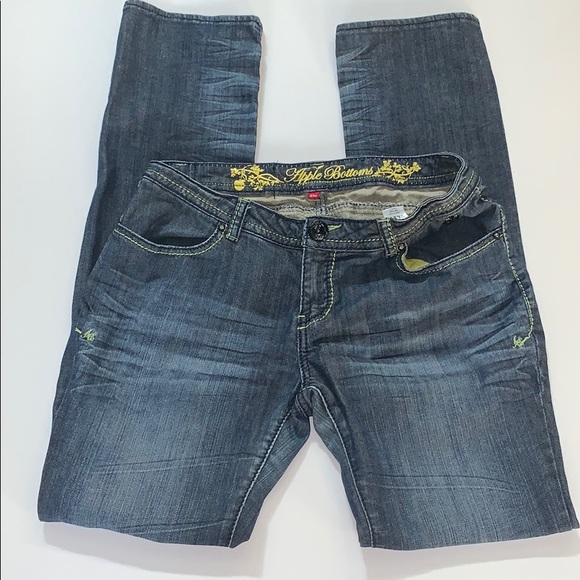 straight leg apple bottoms jeans